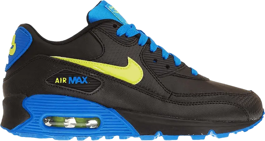  Nike Air Max 90 GS &#039;Black Volt Photo Blue&#039;