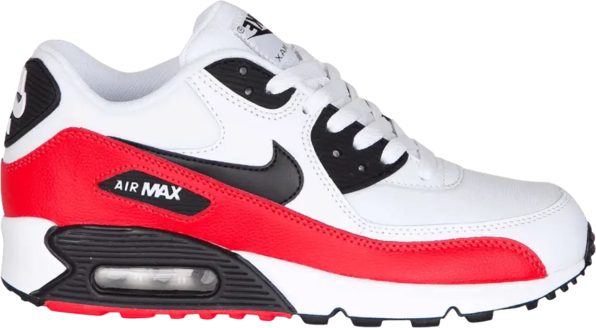  Nike Air Max 90 GS &#039;White Black Crimson&#039;