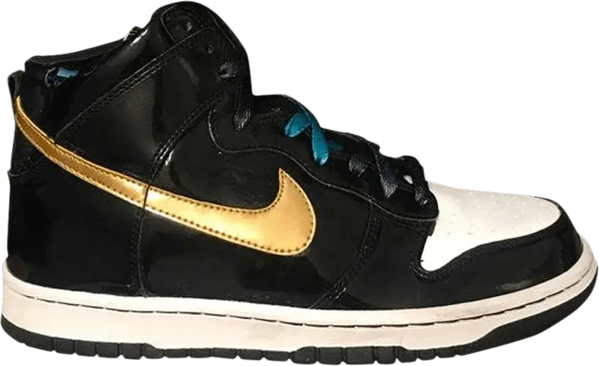  Nike Dunk High GS &#039;Black Metallic Gold&#039;