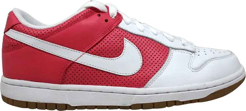  Nike Dunk Low White/White-Flamingo (W)