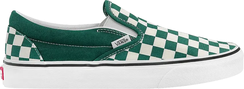 Vans Classic Slip-On &#039;Checkerboard - Green&#039;