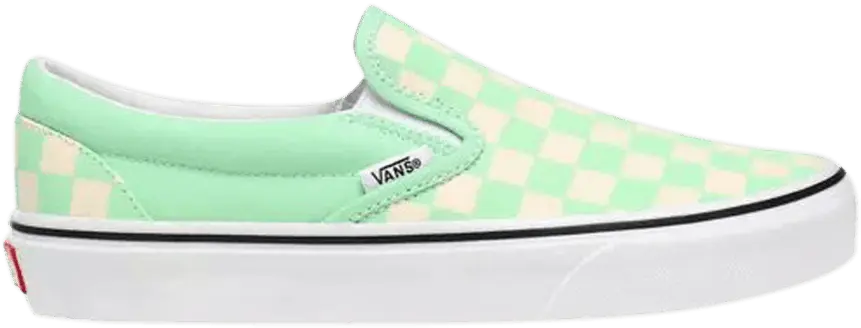  Vans Classic Slip-On &#039;Checkerboard - Green Ash&#039;