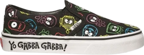  Vans Yo Gabba Gabba x Classic Slip-on Kids &#039;Multi Face Black&#039;