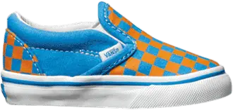  Vans Classic Slip-on Checkerboard Toddler &#039;Orange&#039;
