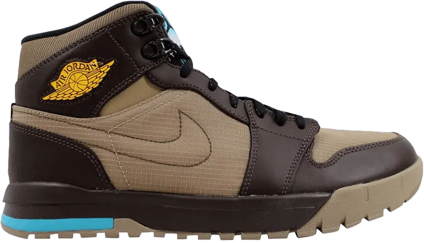  Jordan 1 Trek Khaki Varsity Maize Baroque Brown