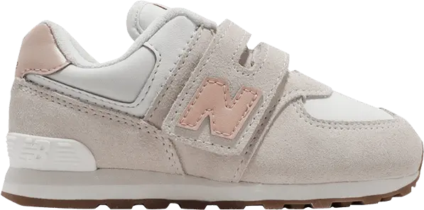  New Balance 574 Hook and Loop Toddler Wide &#039;Moonbeam Pink Sand&#039;