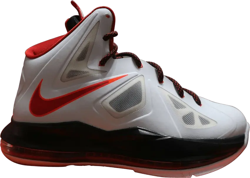  Nike LeBron 10 GS &#039;White University Red&#039;