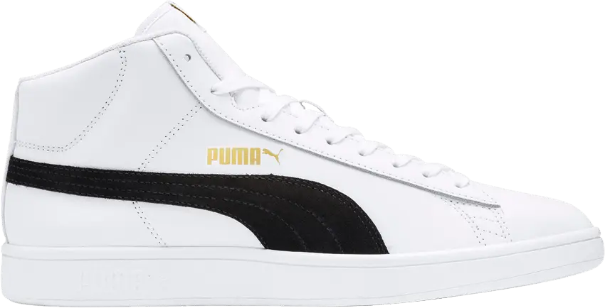  Puma Smash v2 Mid &#039;White Black&#039;