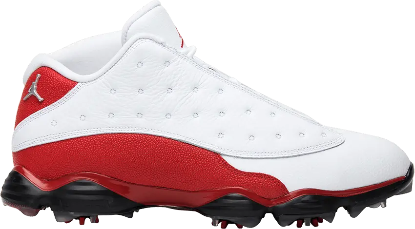  Jordan 13 Retro Golf Cleat White Red