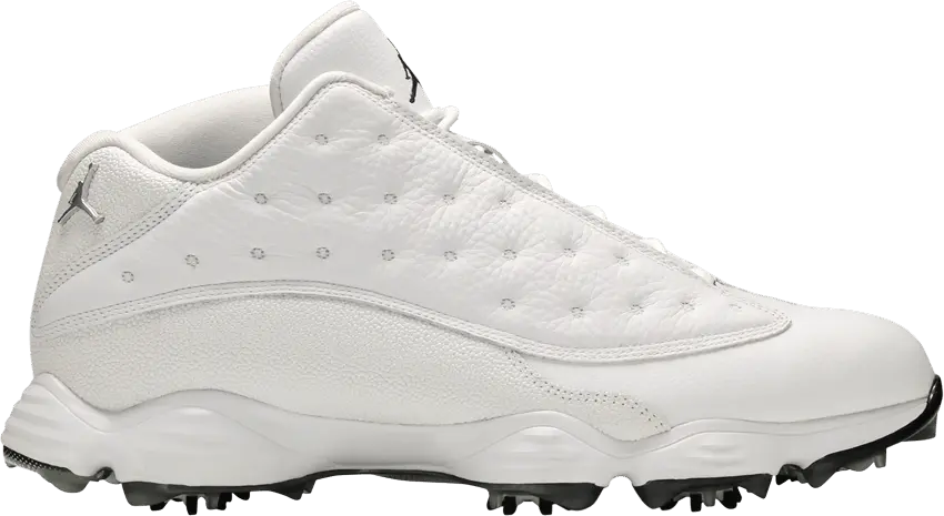  Jordan 13 Retro Golf Cleat White Black
