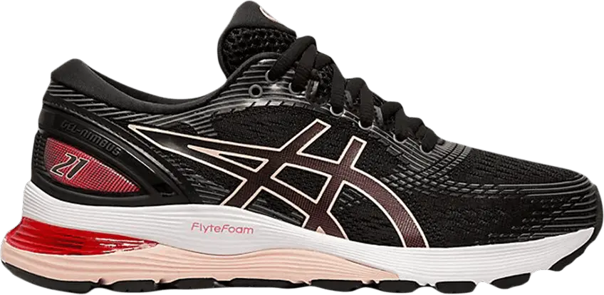  Asics Wmns Gel Nimbus 21 &#039;Black Laser Pink&#039;