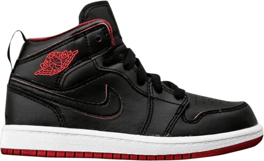  Air Jordan 1 Mid PS &#039;Bred&#039;