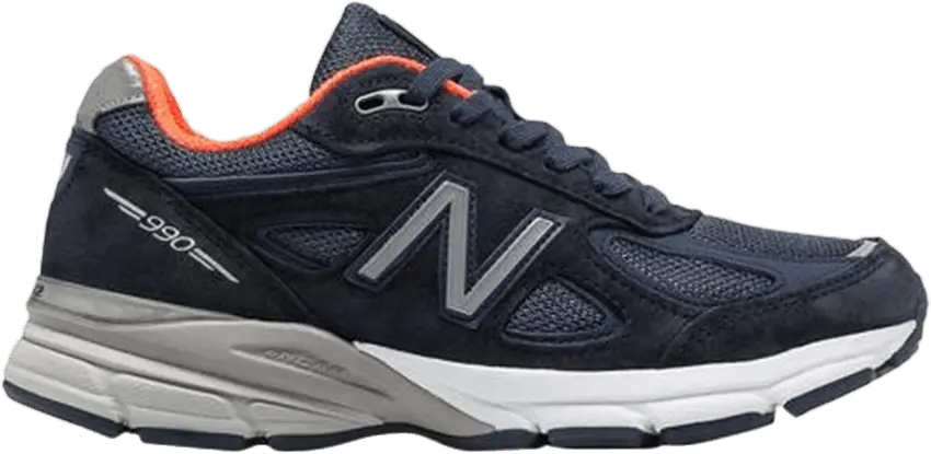  New Balance Wmns 990v4 Made in USA &#039;Navy Orange&#039;