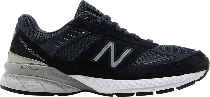  New Balance Wmns 990v5 Made in USA Wide &#039;Navy Silver&#039;