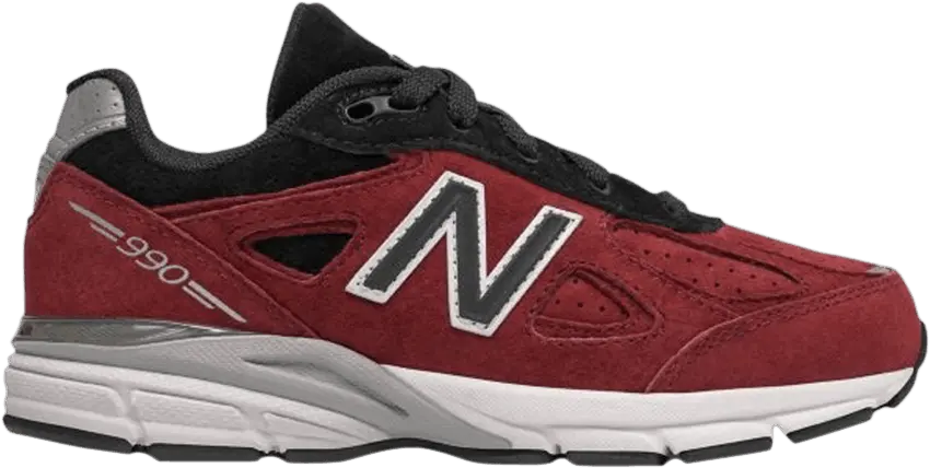  New Balance 990v4 Big Kid &#039;Dark Red&#039;