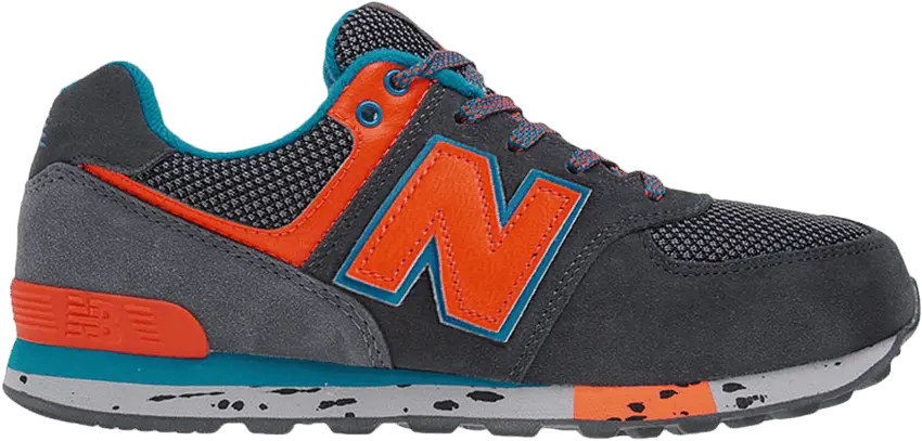  New Balance 574 Kids Wide &#039;Grey Orange Blue&#039;