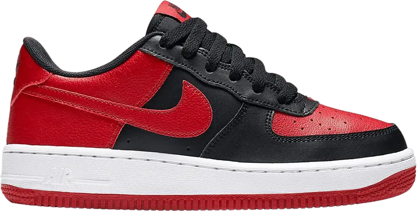  Nike Air Force 1 GS &#039;Black Gym Red&#039;
