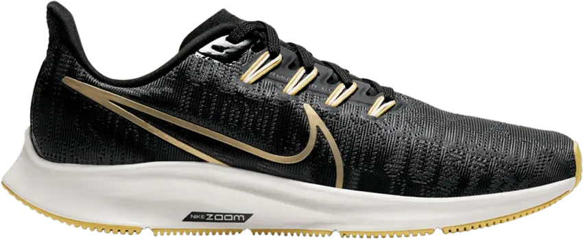  Nike Wmns Air Zoom Pegasus 36 Premium &#039;Black Metallic Gold&#039;