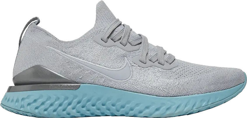  Nike Wmns Epic React Flyknit 2 &#039;Wolf Grey Ocean Bliss&#039;