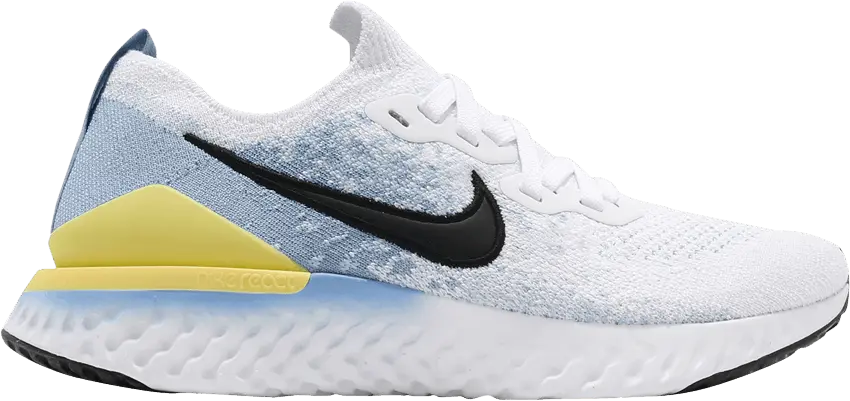  Nike Wmns Epic React Flyknit 2 &#039;White Light Blue&#039;