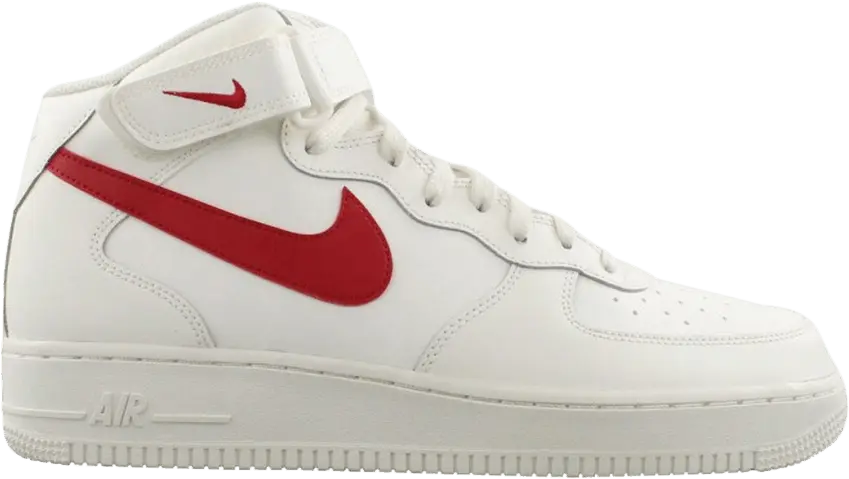  Nike Air Force 1 Mid Sail University Red