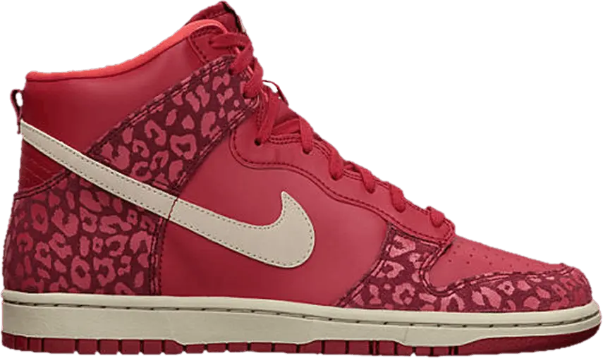  Nike Wmns Dunk High Skinny &#039;Red Leopard Print&#039;