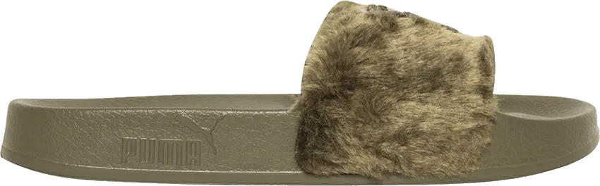  Puma Fenty x Wmns Leadcat Fur Slide &#039;Olive&#039;