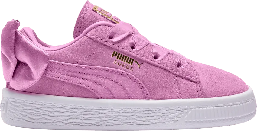  Puma Suede Bow AC Little Kid &#039;Orchid&#039;