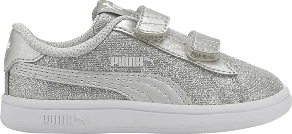  Puma Smash V2 V Infant &#039;Glitz Glam - Silver&#039;