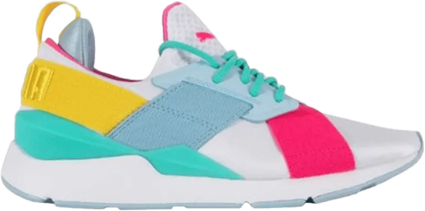  Puma Muse J &#039;White Teal Pink&#039;