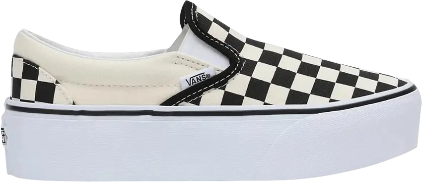  Vans Classic Slip-On Stackform &#039;Checkerboard - Black White&#039;