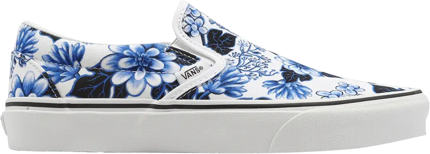  Vans Classic Slip-On &#039;Floral - Blue&#039;