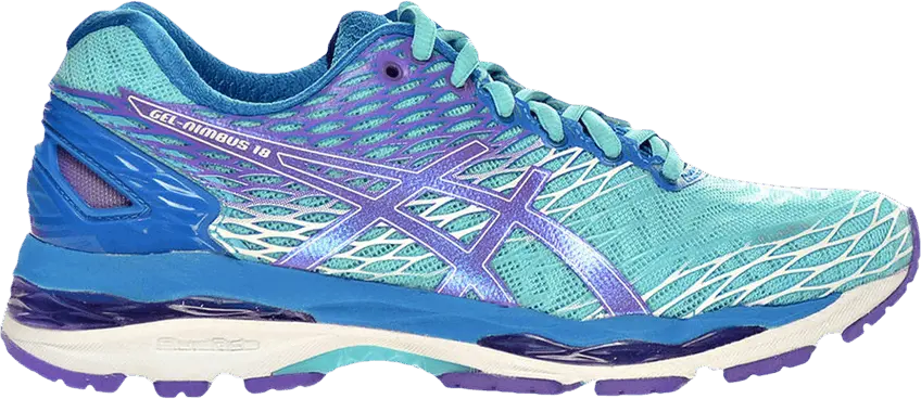  Asics Wmns Gel Nimbus 18 Wide &#039;Turquoise Iris&#039;