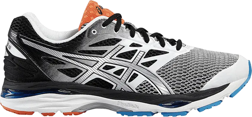  Asics Gel Cumulus 18 4E Wide &#039;White Orange Blue&#039;