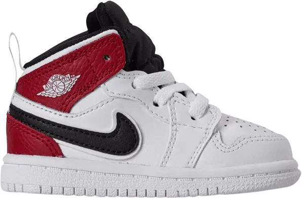  Jordan 1 Mid White Black Gym Red (TD)