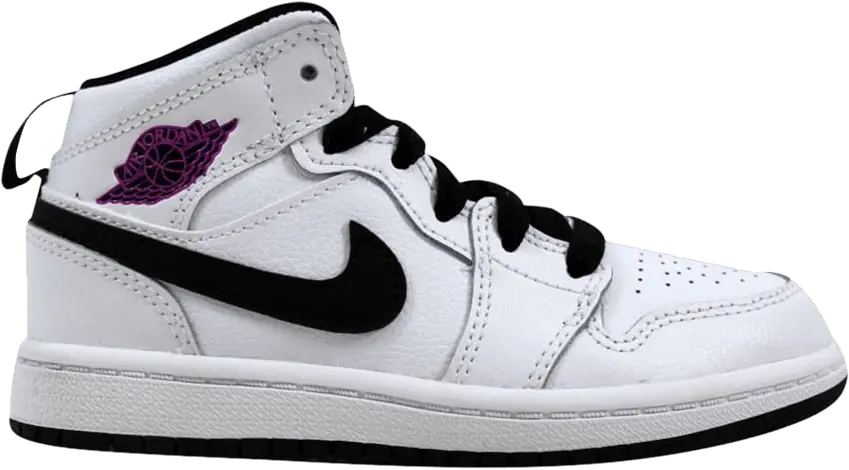  Air Jordan 1 Mid GP &#039;White Fuchsia Blast&#039;