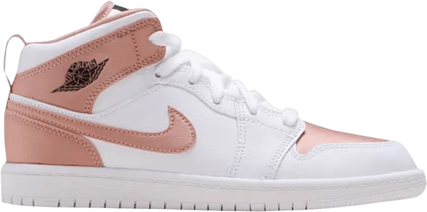  Jordan 1 Mid White Rose Gold (PS)