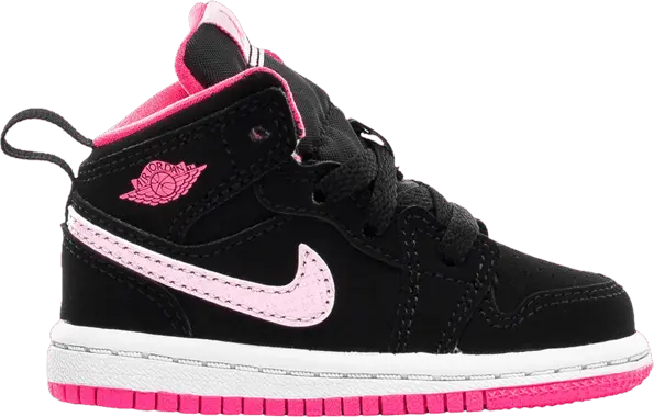  Air Jordan 1 Mid TD &#039;Black Pink Foam&#039;