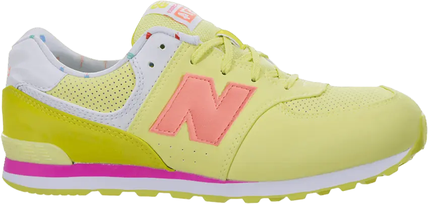  New Balance 574 Big Kid Wide &#039;State Fair - Yellow&#039;