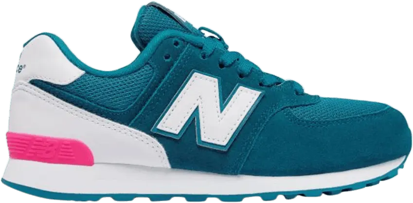  New Balance 574 Big Kid &#039;High Visibility - Teal&#039;