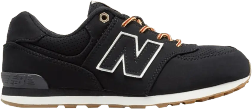  New Balance 574 Big Kid Wide &#039;Black Gum&#039;