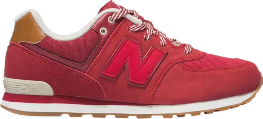  New Balance 574 Big Kid Wide &#039;Collegiate&#039;