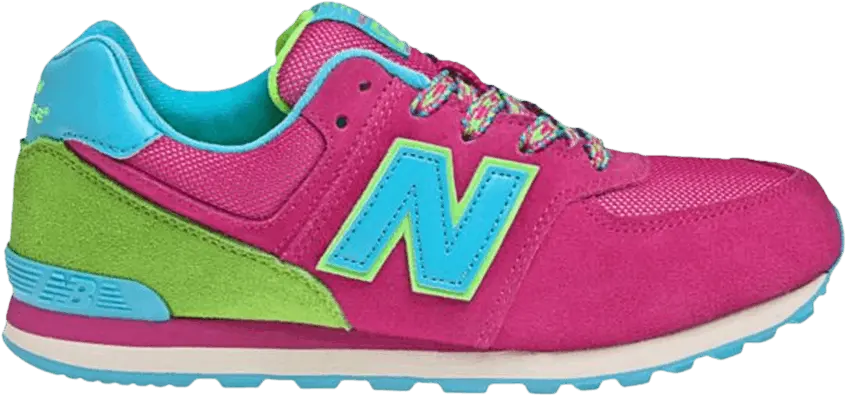  New Balance 574 Big Kid &#039;Diva Pink Aqua&#039;