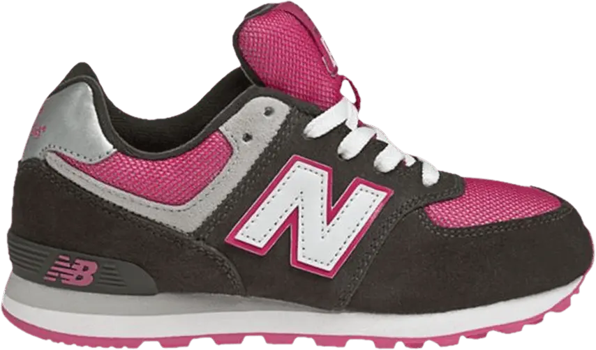  New Balance 574 Big Kid &#039;Dark Grey Pink&#039;