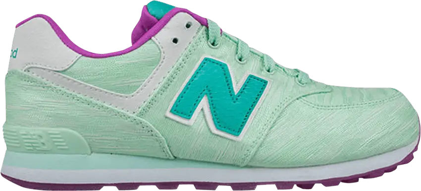  New Balance 574 Big Kid &#039;Green Pink&#039;