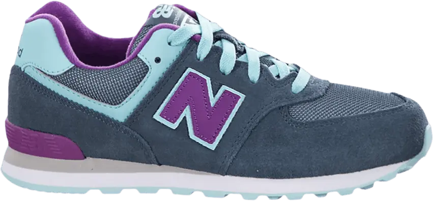  New Balance 574 Little Kid &#039;Navy Purple&#039;