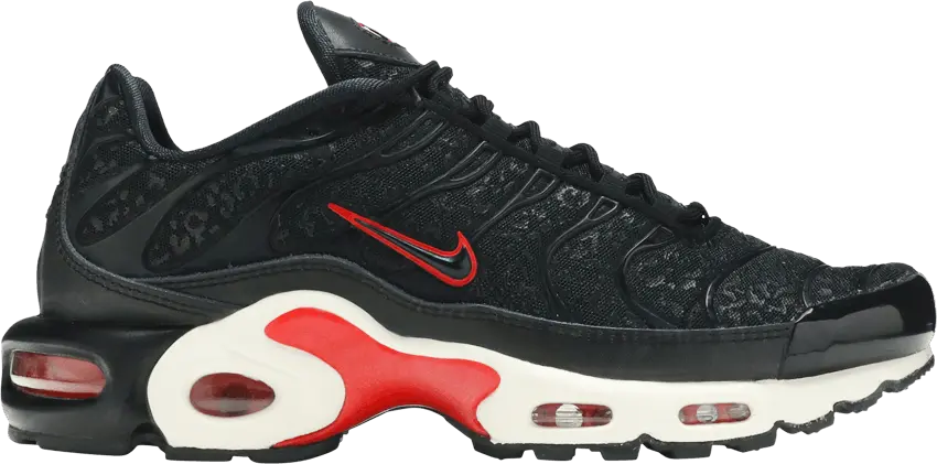  Nike Air Max Plus Premium Black Red Leopard (Women&#039;s)