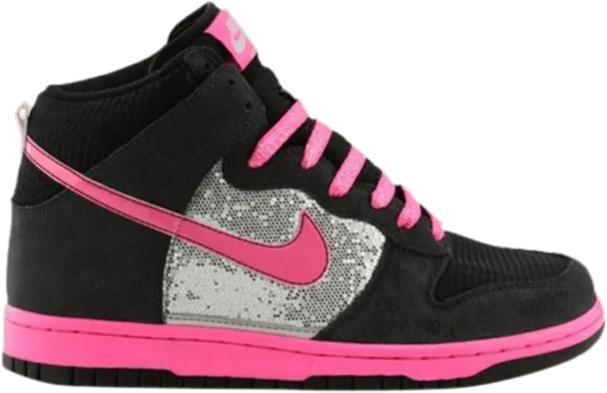  Nike Wmns Dunk High 6.0 Premium &#039;Black Silver Sequin&#039;