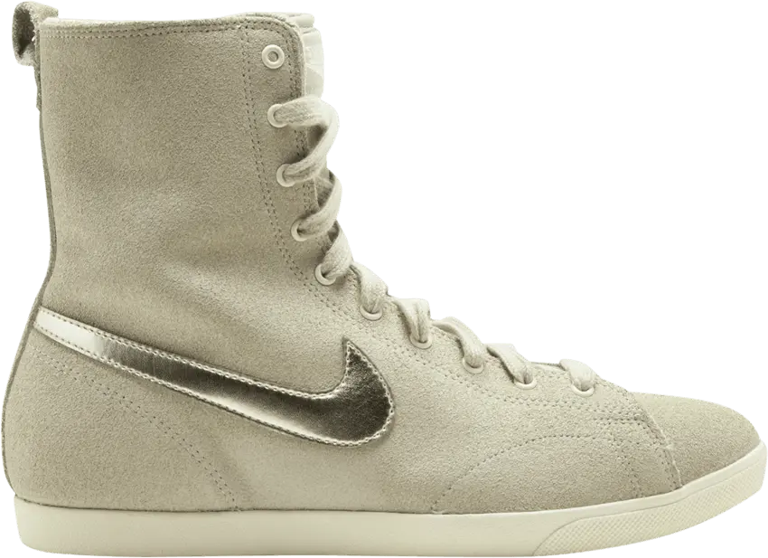  Nike Wmns Racquette Mid Leather &#039;Birch Metallic Gold Grain&#039;