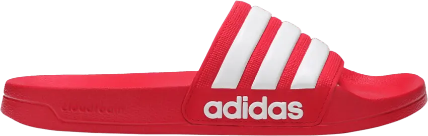  Adidas Adilette CloudFoam Slides &#039;Scarlet&#039;